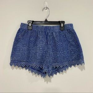 Indigo Rein Denim Lace Shorts